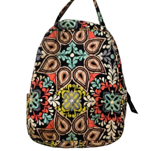 Vera Bradley Lunch Bunch Bag Multicolor Sierra Print Insulated Cotton - Picture 3 of 6